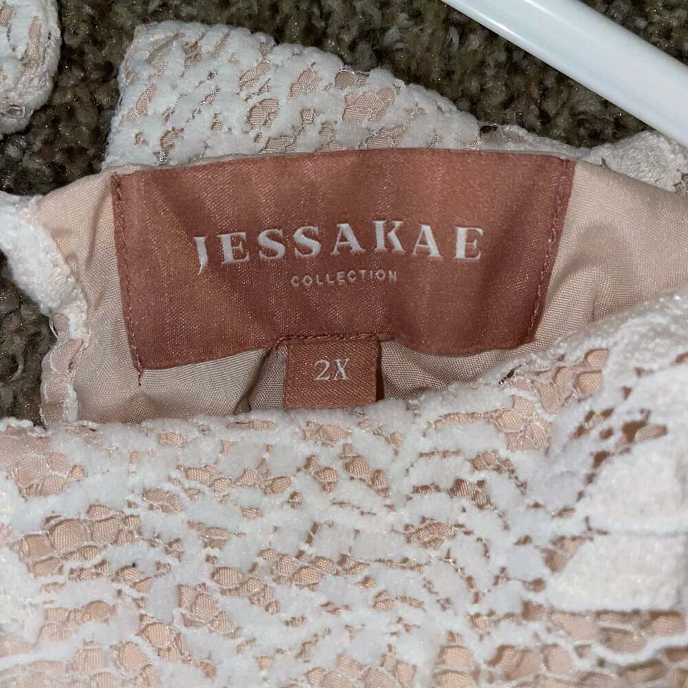 JessaKae Collection Floral Lace Peter Pan Collar Midi Dress - Picture 6 of 12